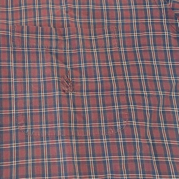 Nautica Cotton Plaid Short Sleeve Men's Button Down Size Extra Large - Picture 3 of 6